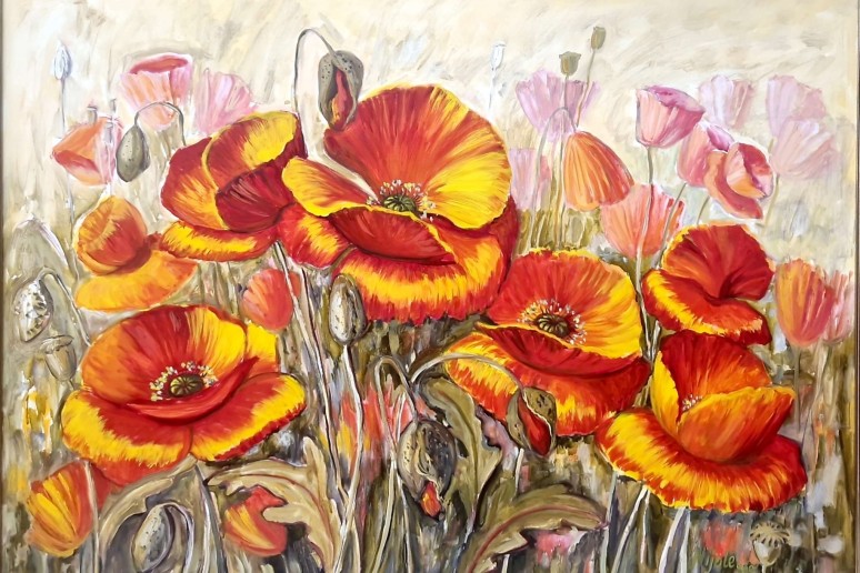 Aguonos. 2021, drobė, aliejus, 70 x 100.