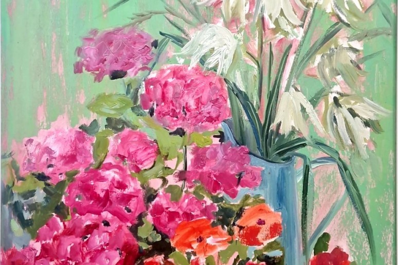 Žydėjimas. 2022, drobė, aliejus, 70 x 50.