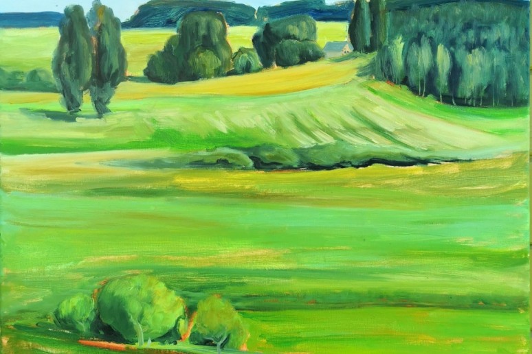 Kirdeikių apylinkės. 2023, drobė, aliejus, 80 x 60.