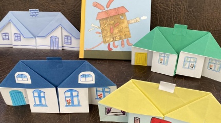 Kūrybinė lankstinių iš popieriaus edukacija „Namai, namučiai“ 